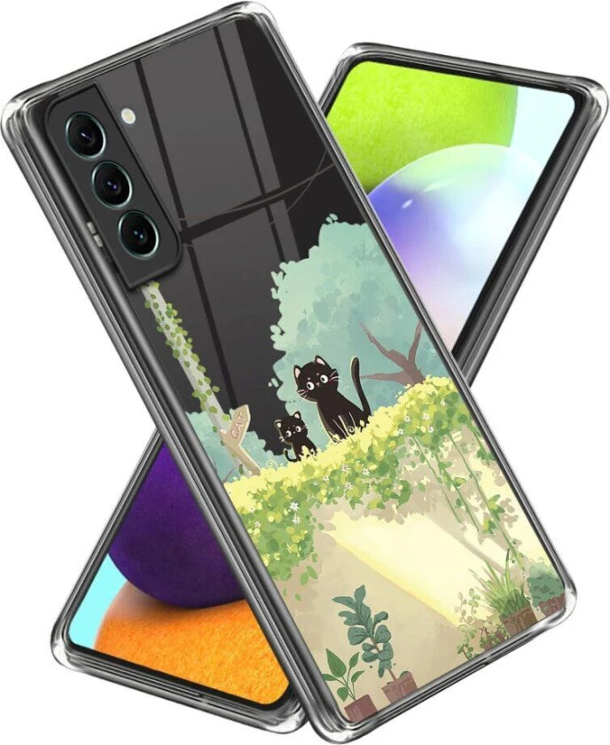 Samsung Galaxy S23 Plast Gjennomsiktig Deksel m. Motiv - To Katter