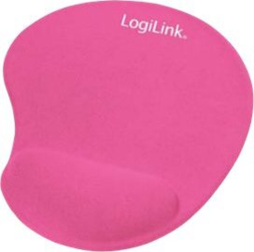 Logilink Gel Mouse Pad With Wrist Rest Support - Musematte Med Håndleddsstøtte - Rosa
