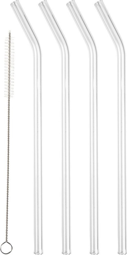 sugerør 21,5 cm 4-pk Klar
