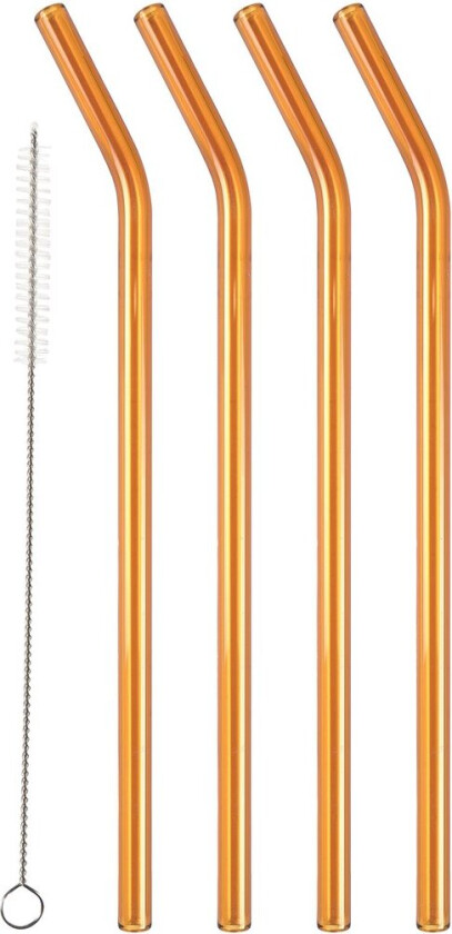 sugerør 21,5 cm 4-pk Amber