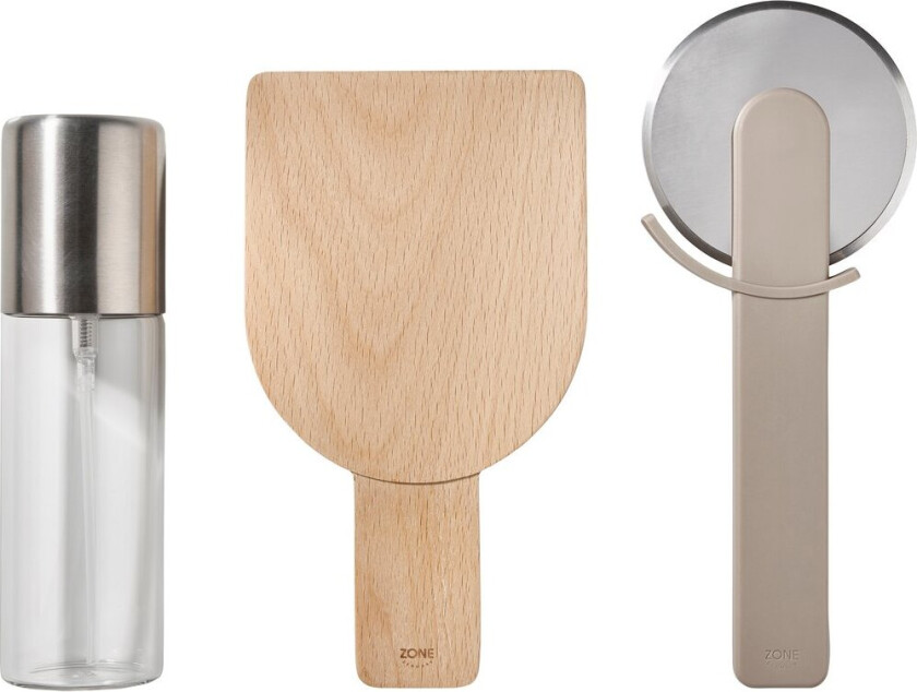 Singles pizzasett 3 deler Soft taupe