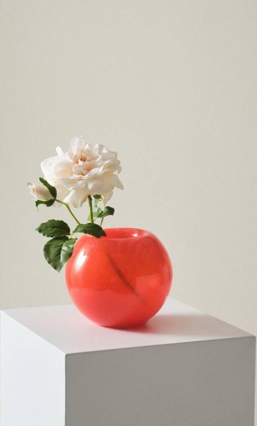GLOBE glassvase Orange-red