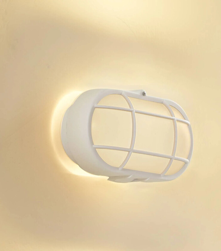 utendørs vegglampe Alisha, hvit, plast, IP54