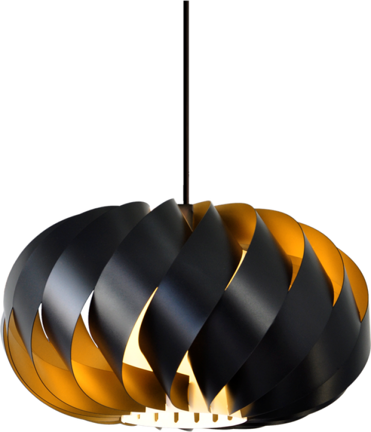 Imperial taklampe 35 cm - Svart / Gull