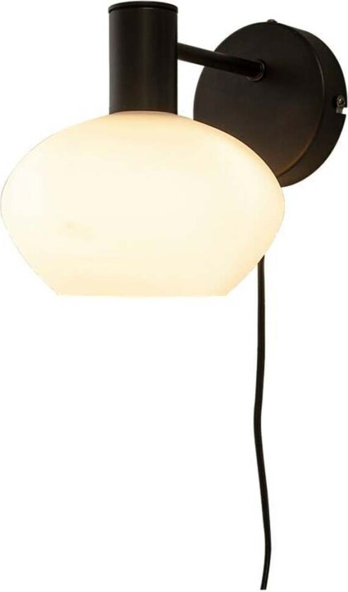 Bell vegglampe - Svart / Opal