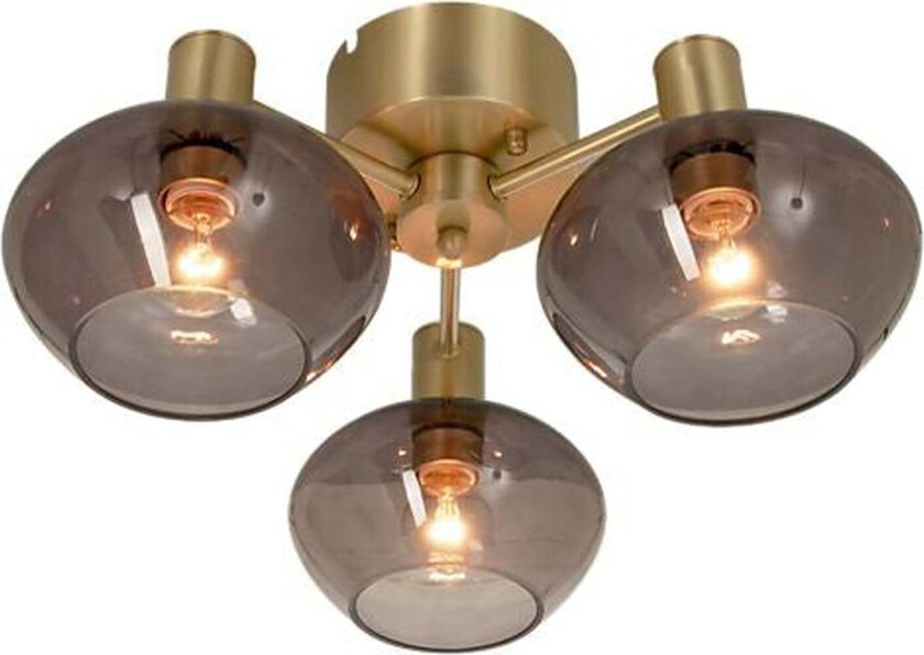 Bell taklampe 42 cm - Messing / Røyk