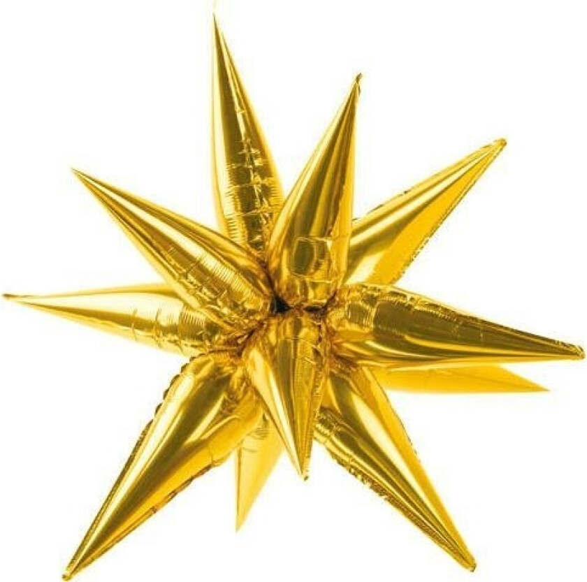 Partydeco 3D Star Folieballong, 70Cm, Gull Én Størrelse