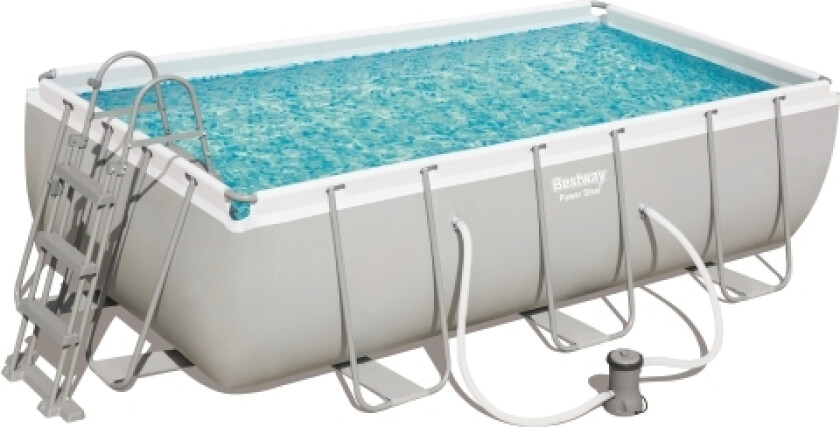 Power Steel 56441, Innrammet basseng, Stige, Blå, Grå, 61,8 kg, 6.478 L