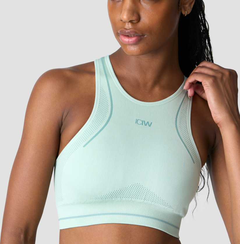 Endurance Seamless Sports Bra, Dusty Mint