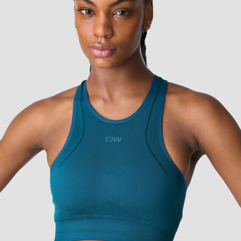 Endurance Seamless Sports Bra, Teal