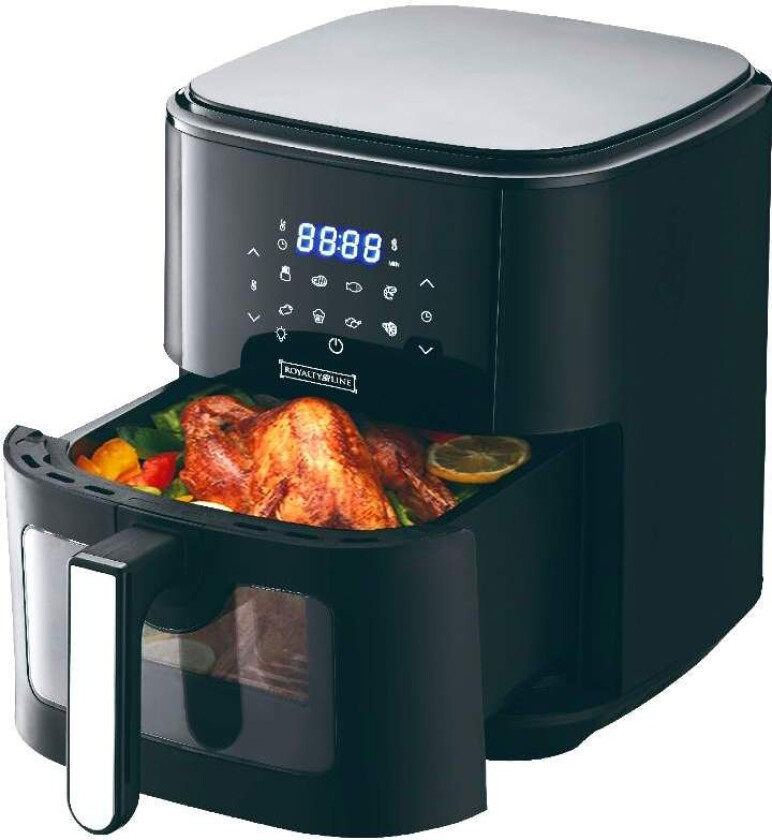 Airfryer 6,5L med digitalt display og vindu - 1500W