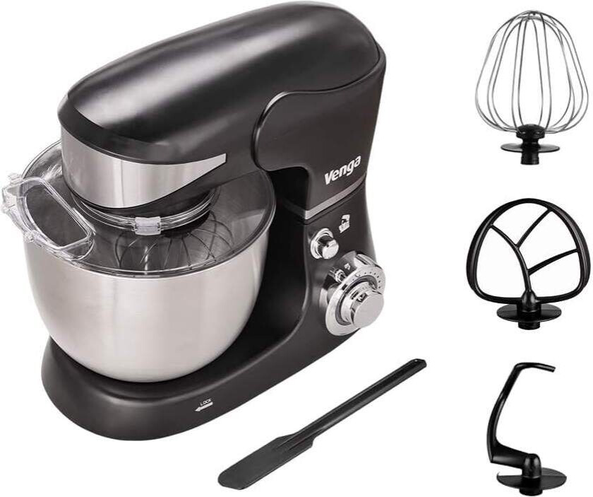 Kjøkkenmaskin med 1600W effekt og 6L skål