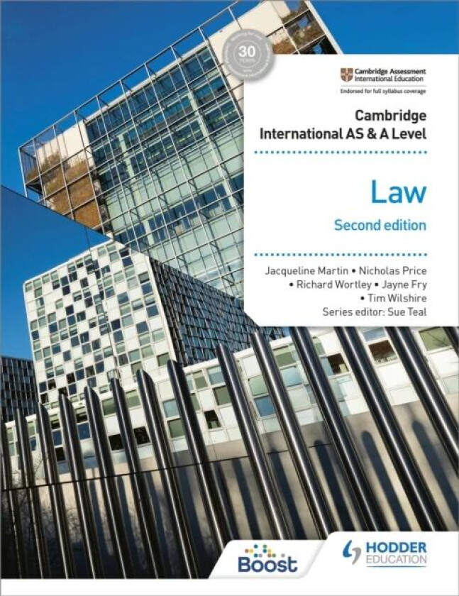 Cambridge International AS and A Level Law Second Edition av Dr Jayne Fry, Tim Wilshire, Richard Wortley, Nicholas Price, Jacqueline Martin