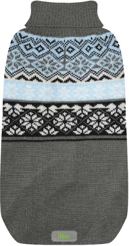 Go Fresh strikket hundegenser - 53.5x37-49.5cm - Blå combo
