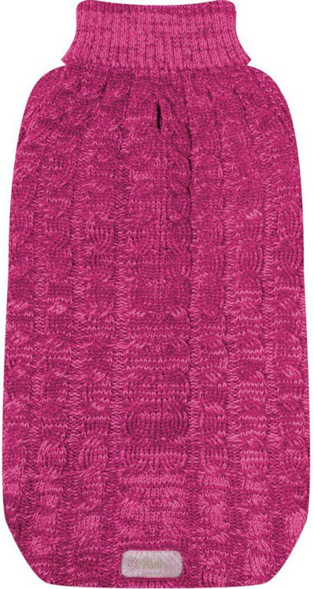 Go Fresh strikket hundegenser - 53.5x37-49.5cm - Fuchsia Melange
