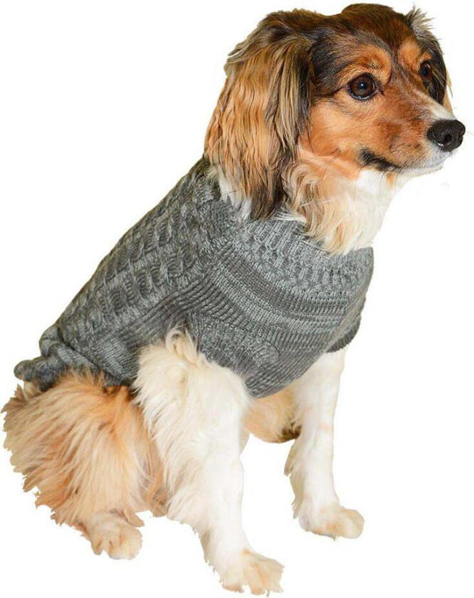 Go Fresh strikket hundegenser - 46x33-44.5cm - Charcoal Melange