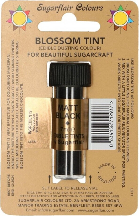 pulverfarge Matt Black, 7ml