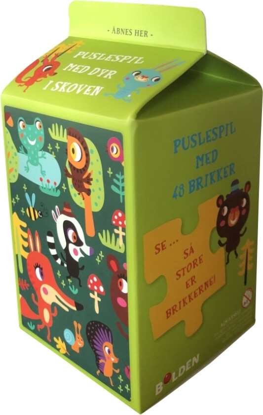 Mælkekarton-Puslespil: Dyr I Skoven