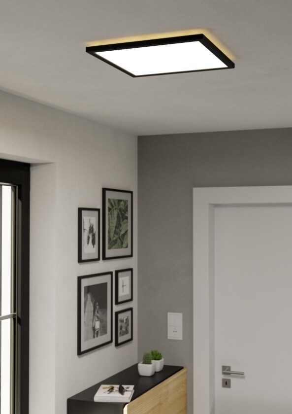 Eglo Rovito-R Loft 390X390 Cct 21W 3000Lm Dæmpb. Ip44 Sort