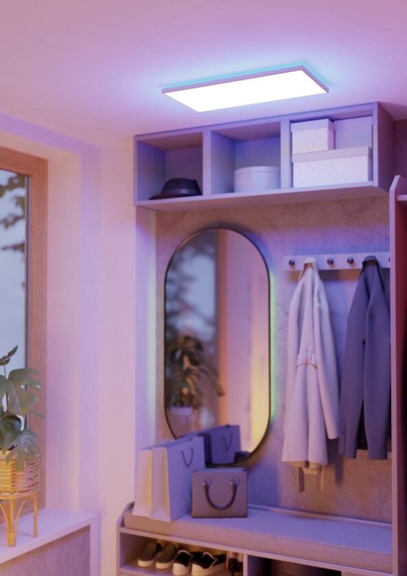 Eglo Rovito-Z Loft 570X300 Rgb/Cct 21W 3000Lm M/Fjernb. Ip44 Hvid