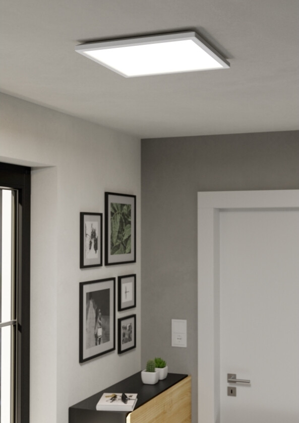 Eglo Rovito-Z Loft 390X390 Rgb/Cct 21W 3000Lm M/Fjernb. Ip44 Hvid