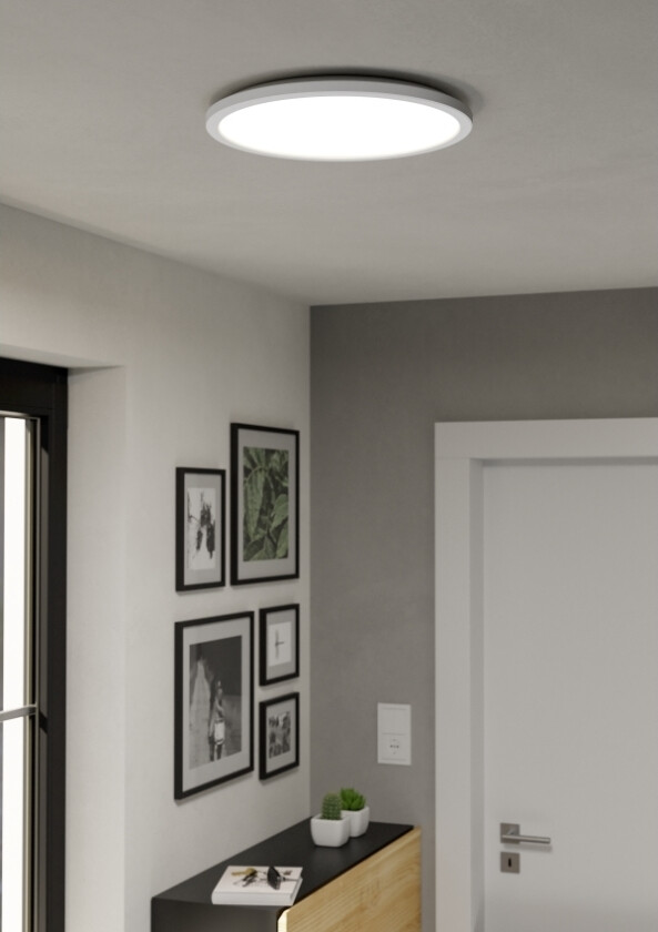 Eglo Rovito-Z Loft Ø390 Rgb/Cct 21W 2625Lm M/Fjernb. Ip44 Hvid