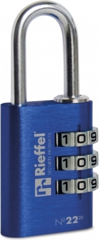 Rieffel 22/30 Sb, Tradisjonell, Kombinasjonslås, Blå, Rustfritt Stål, Aluminium, Stål, U-Formet