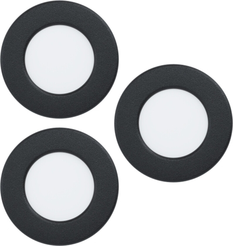 Eglo Fueva 6-Z Indbyg. Sæt Ø86 Rgb/Cct 3X3,5W 1560Lm Ip44 Sort