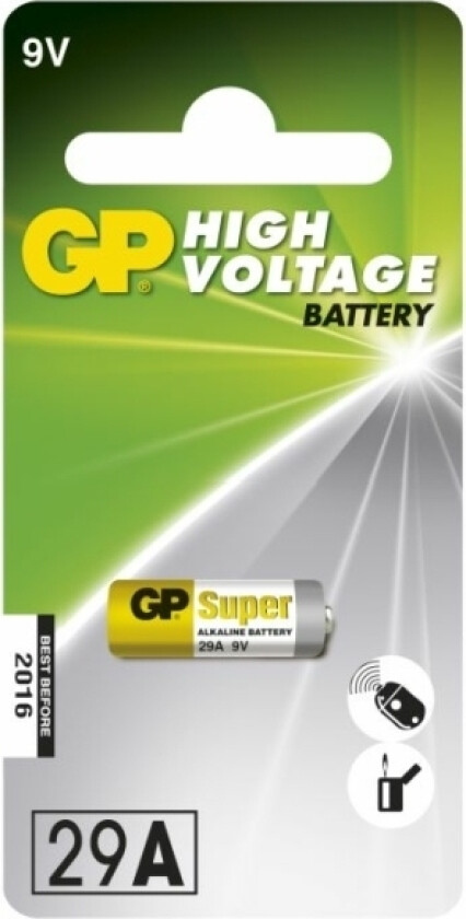 Gp Batteries High Voltage Gp29af, Engångsbatteri, 9V, Alkalisk, 9 V, 1 Styck, 18 Mah