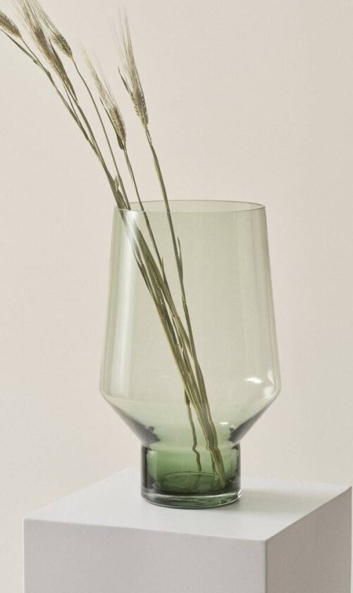 glassvase - høyde 35 cm Grønn