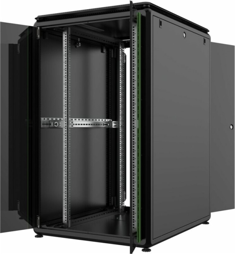 By Logon Data Line - Rack Skap - 800 X 1000 Mm, Data Line - Free-Standing - Svart - 26U - 19"