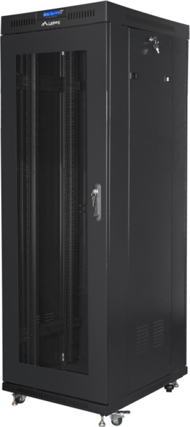 Lanberg - Rack Skap - Med 4 Kjølevifter, Display - Svart, Ral 9004 - 37U - 19"