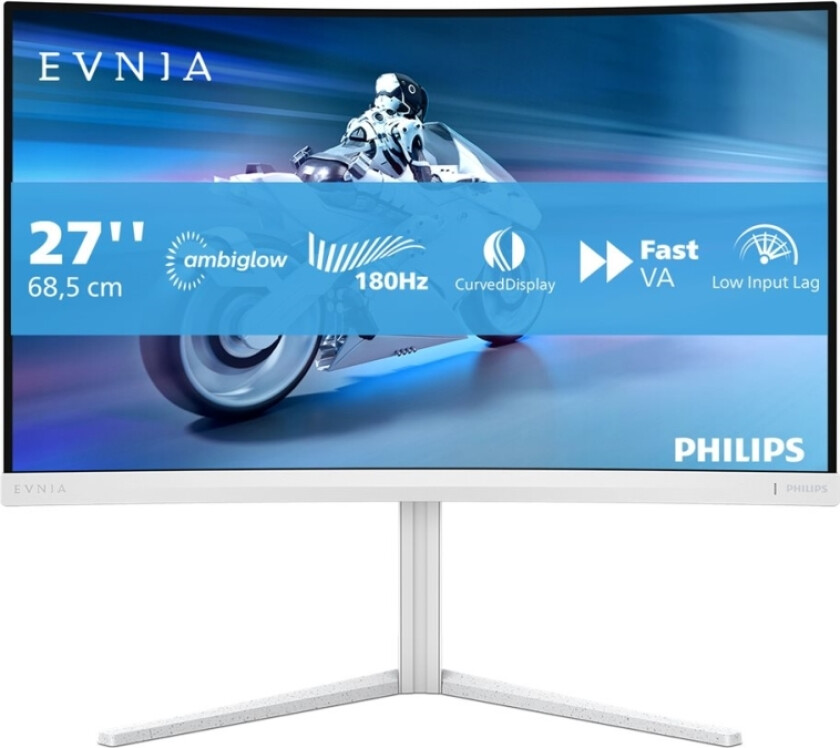 Evnia 5000 27M2c5201l - Led-Skjerm - Gaming - Kurvet - 27" - 1920 X 1080 Full Hd (1080P) @ 180 Hz - Fast Va - 3000:1 - Hdr10 - 0.5 Ms - 2Xhdm