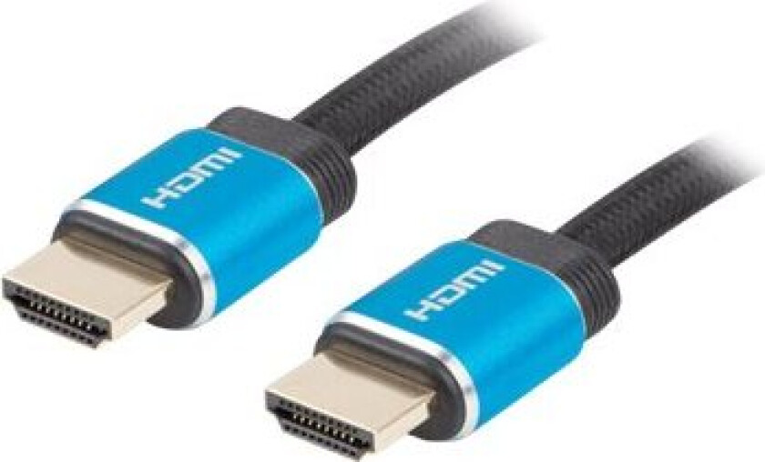 Lanberg - Premium High Speed - Hdmi-Kabel Med Ethernet - Hdmi Hann Til Hdmi Hann - 1 M - Trippel Beskyttelse - Svart - 4K-Støtte
