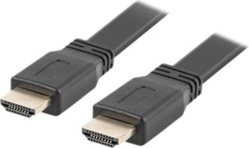 Lanberg - Premium High Speed - Hdmi-Kabel Med Ethernet - Hdmi Hann Til Hdmi Hann - 1.8 M - Svart - Flat, 4K-Støtte, 1080P-Støtte