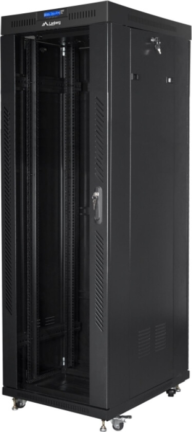 Lanberg - Rack Skap - Med 4 Kjølevifter, Display - Svart, Ral 9004 - 37U - 19"