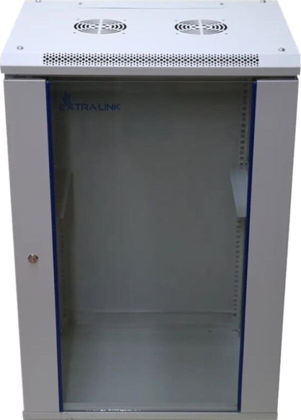 Extralink - Rack Skap - 600X600 Mm - Veggmonterbar - Grå - 18U - 19"