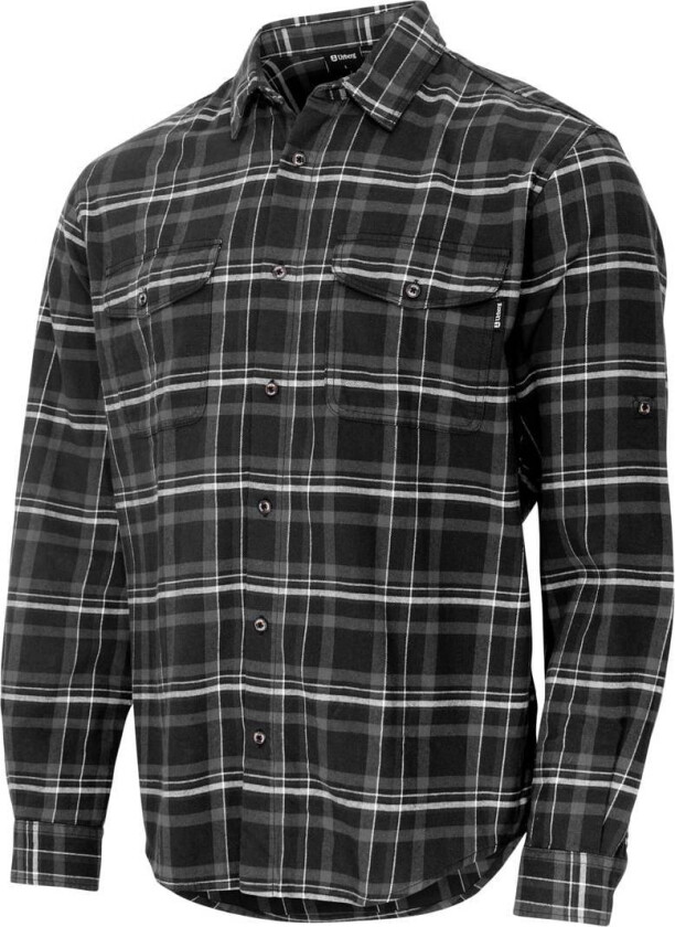 Flannel Ls W Strap Shirt Men Black Beauty M