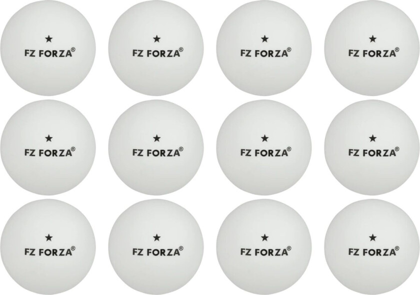 Fz Forza FZ Amaze Table Tennis Ball 1-Star - 12 Pcs, bordtennisballer White