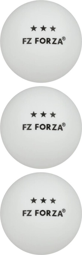 Fz Forza FZ Supreme Table Tennis Ball 3-Star - 3 Pcs, bordtennisballer White