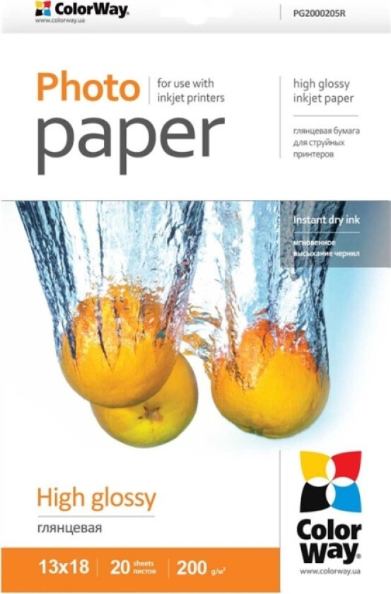 Bilde av Høyblank - 280 mikroner - hvit - 100 x 150 mm - 230 g/m² - 100 ark fotopapir