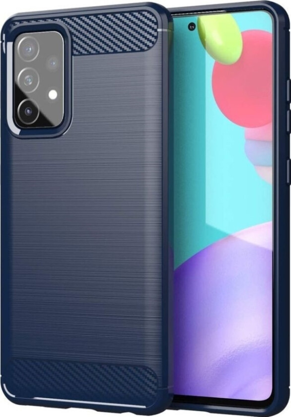 Carbon Case Fleksibelt Deksel Til Samsung Galaxy A72 4G Blå
