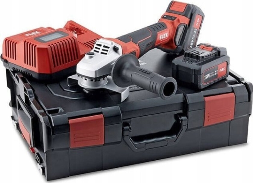 Batteriløs Vinkelsliper Flex Lb 125 18,0-Ec/5,0 Sett