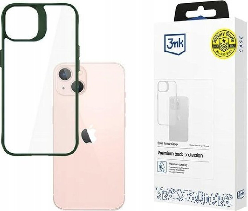 3Mk Apple Iphone 15 - 3Mk Satin Armor Case+ Green