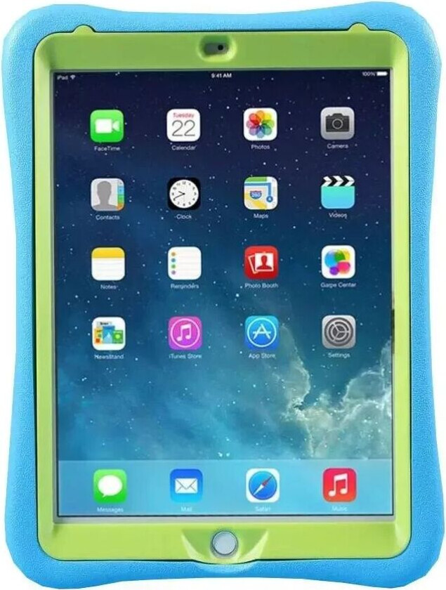 iPad (2018) / iPad (2017) Shockproof Deksel m. 360 Graders Stativfunksjon - Blå / Grønn