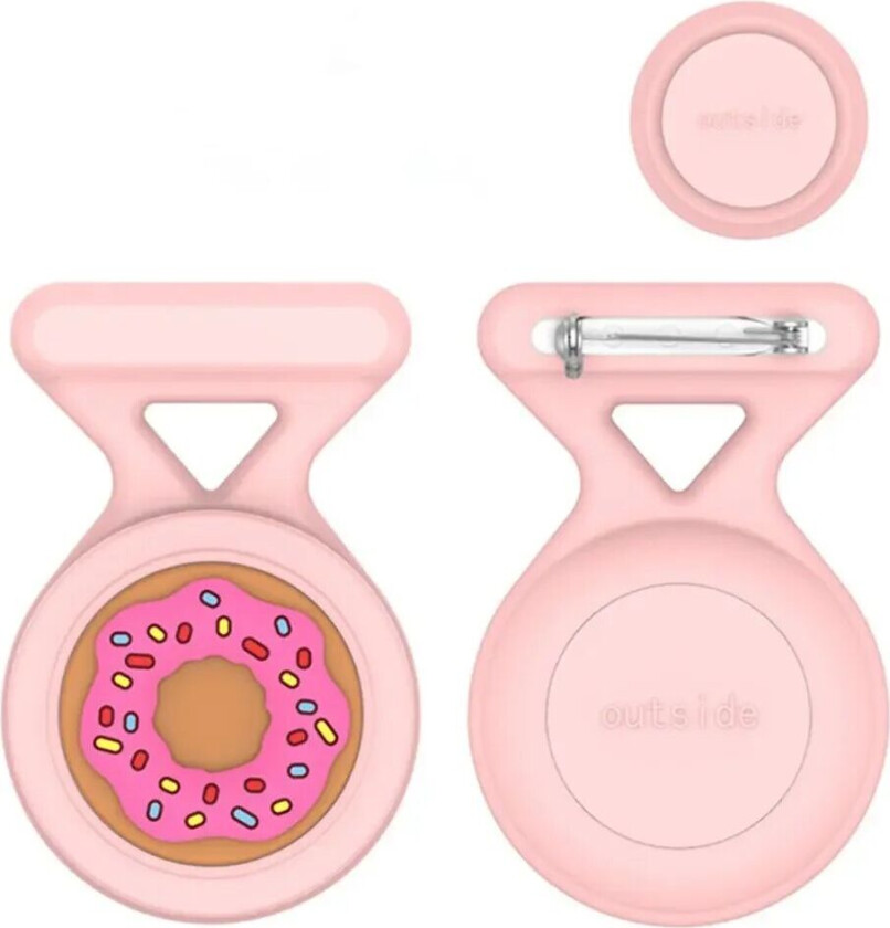 AirTag Silikon Deksel m. Brosje & Motiv - Donut