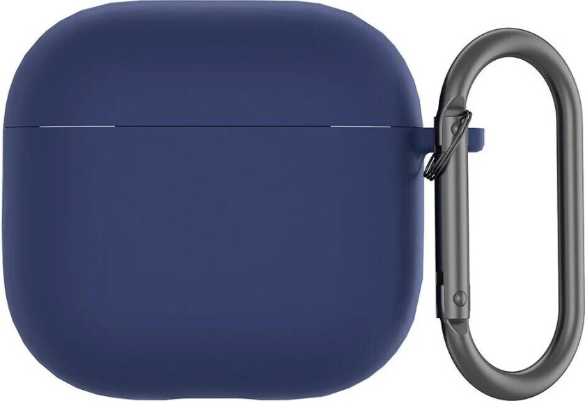 Apple AirPods (4. gen.) Silikon Deksel med Karabinkrok - Mørk Blå