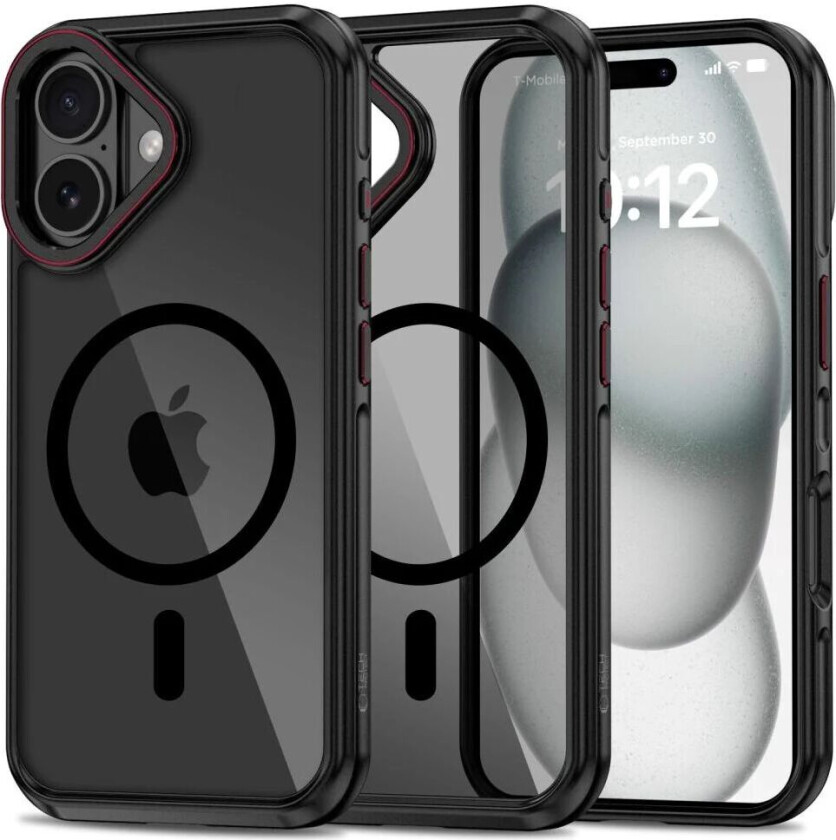 iPhone 16 Tech-Protect Maghybrid Deksel - MagSafe Kompatibel - Matt Svart