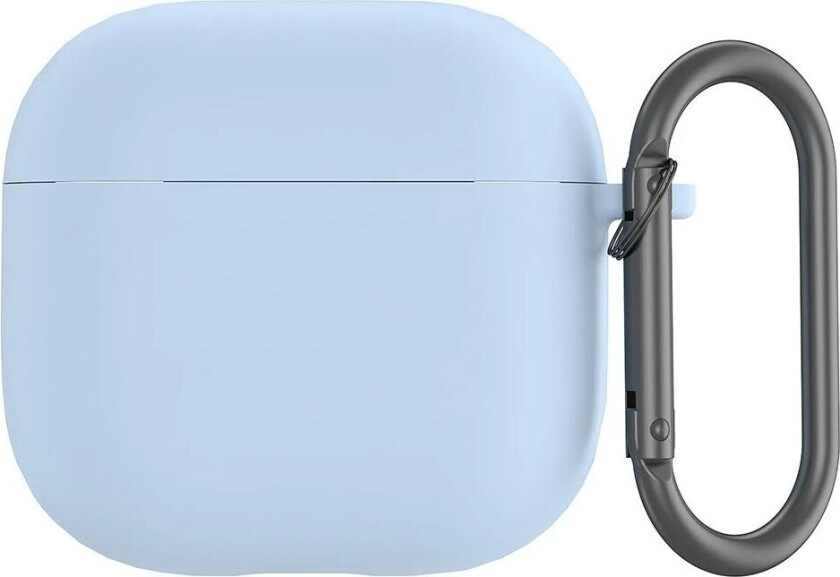 Apple AirPods (4. gen.) Silikon Deksel med Karabinkrok - Lyseblå