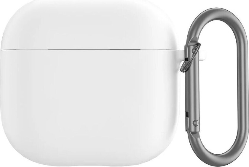 Apple AirPods (4. gen.) Silikon Deksel med Karabinkrok - Hvit
